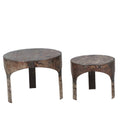 Patinated Iron Nesting Side Tables by Studio Vastu