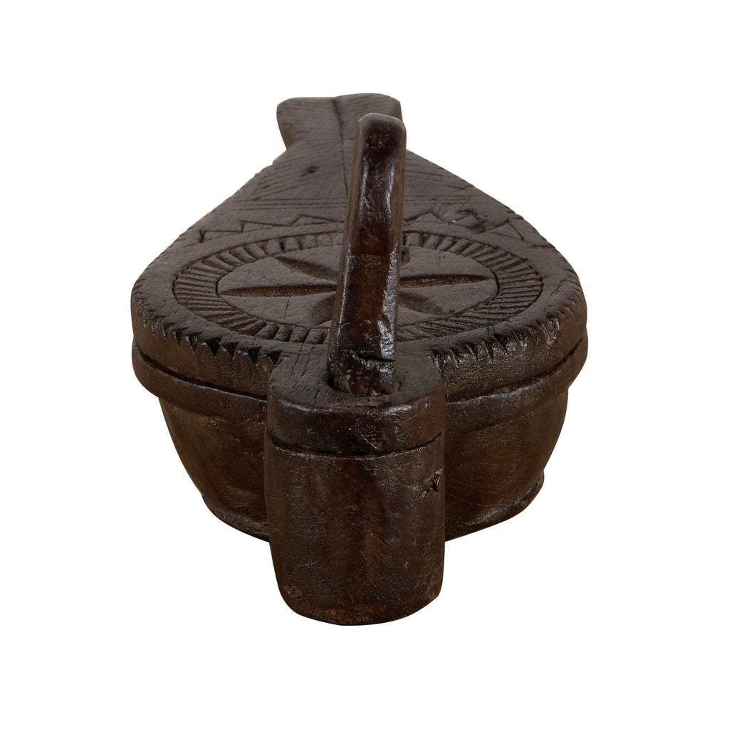 Peacock Motif Timber Tika Box by Studio Vastu