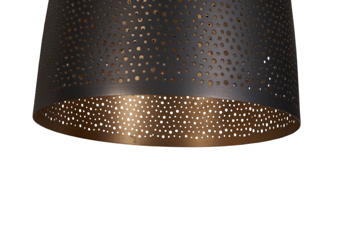 Perforated Iron Dome Pendant Light by Studio Vastu