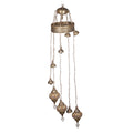 Pierced Brass & Mosaic Glass Jhumar by Studio Vastu