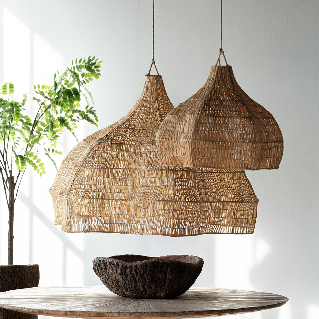 Raffia Weave Tulip Lamp Shade by Studio Vastu