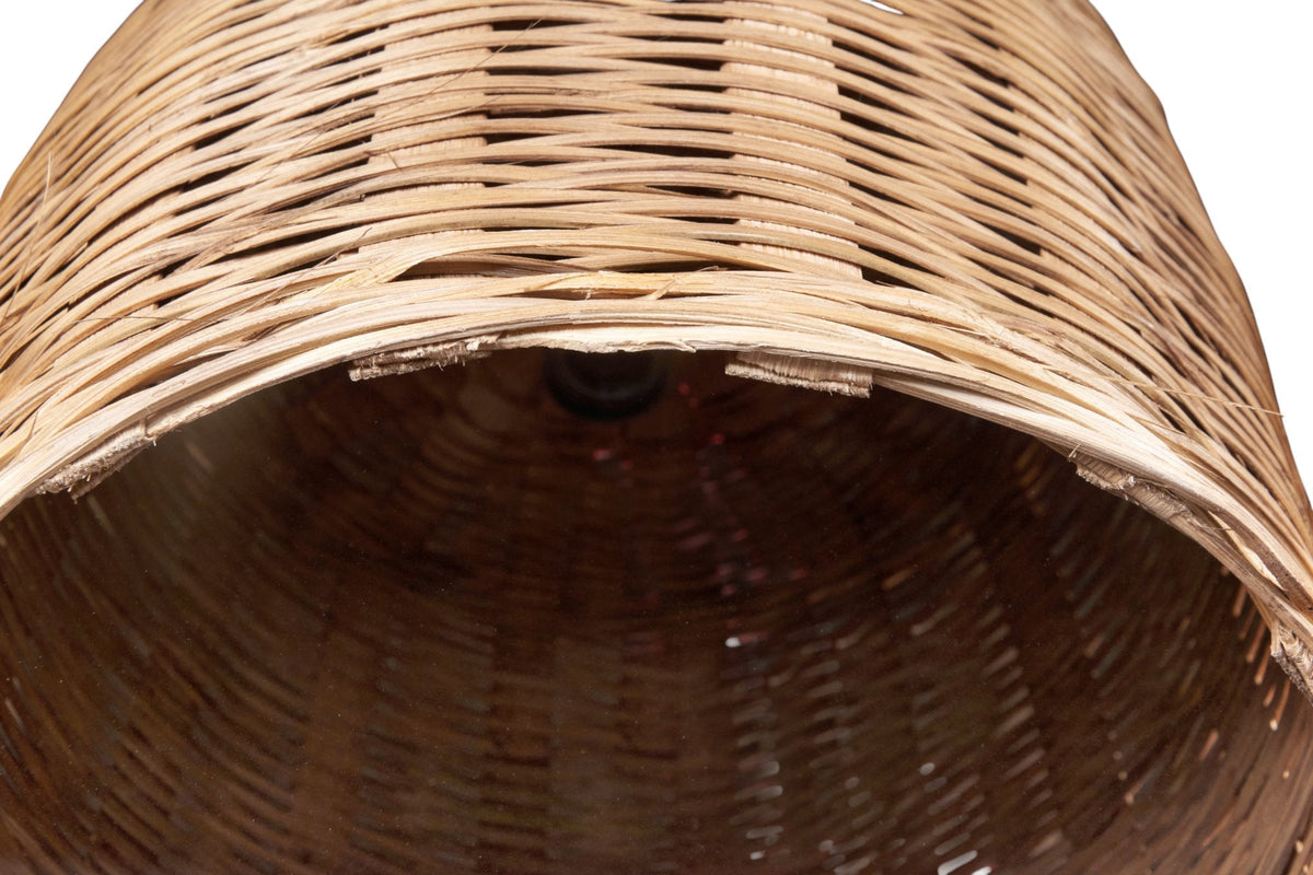 Rattan and Mango Wood Pendant Light by Studio Vastu
