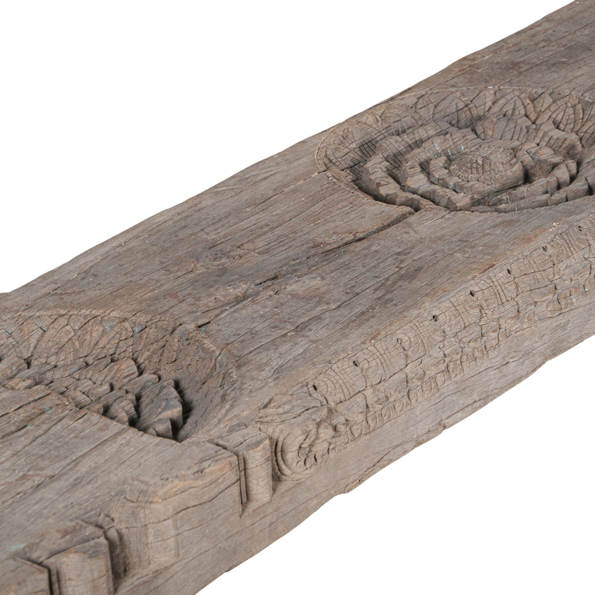 Reclaimed Teak Beam Bench with Iron Legs by Studio Vastu