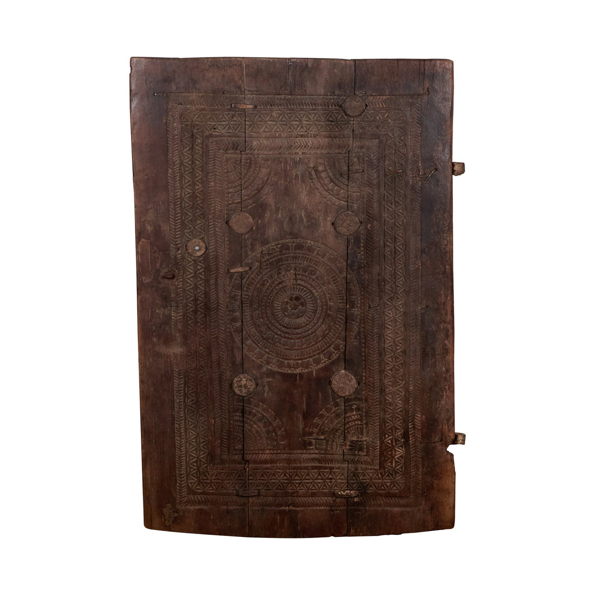 Rosette Carved Vintage Wood Panel by Studio Vastu