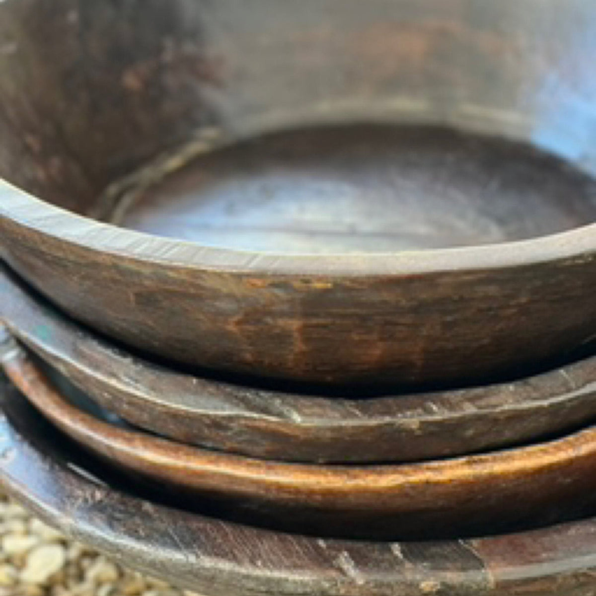 Rustic Wooden Dough Bowl by Studio Vastu
