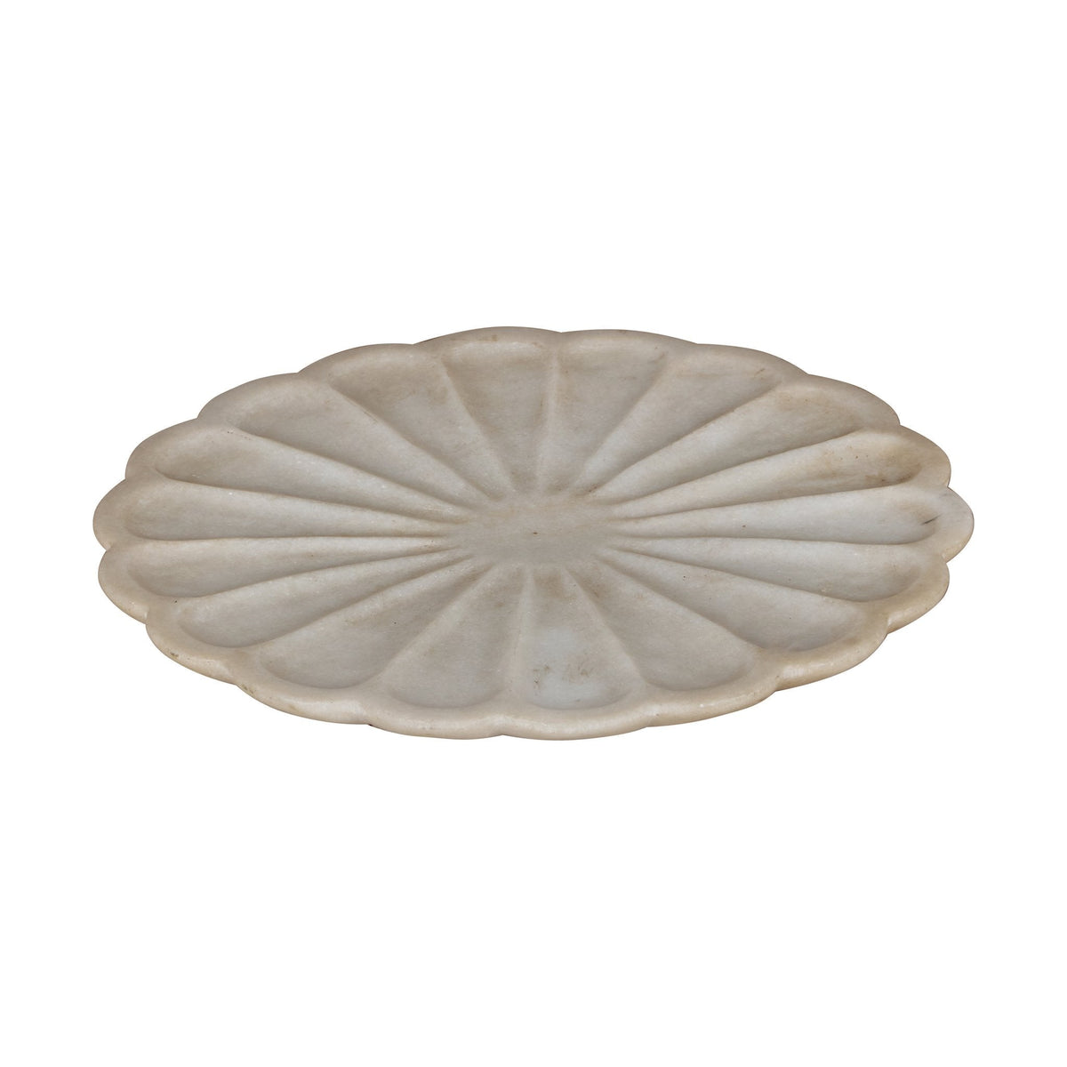 Scalloped Marble Lotus Dish by Studio Vastu