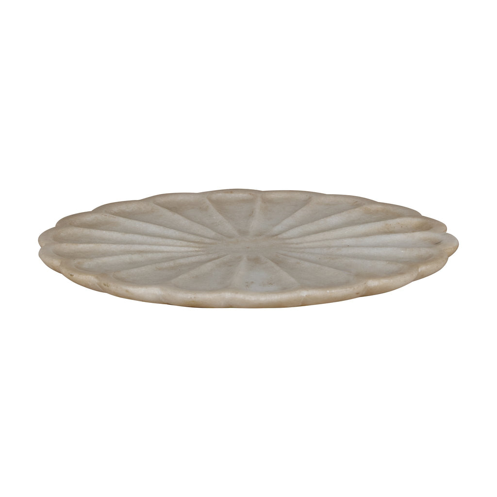 Scalloped Marble Lotus Dish by Studio Vastu