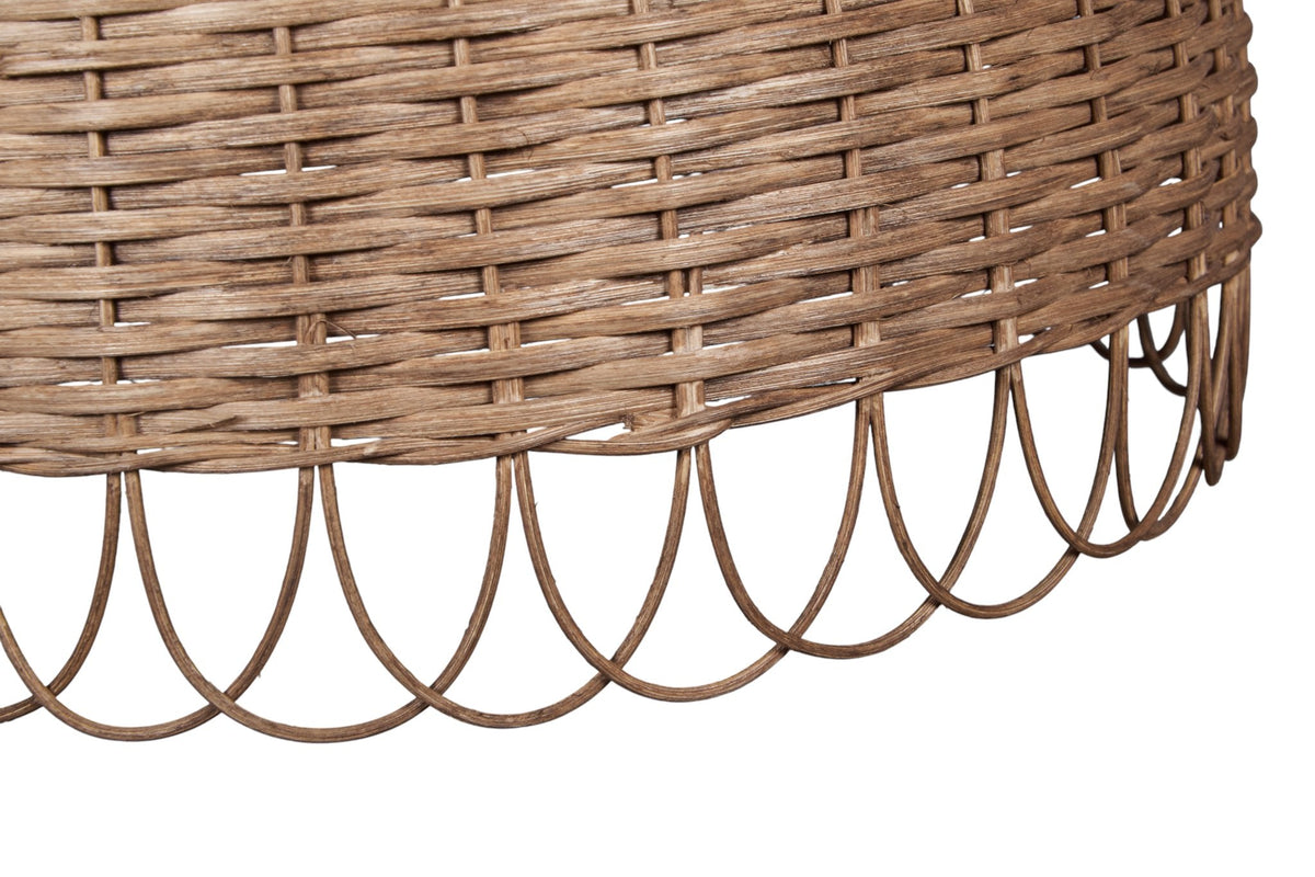 Scalloped Rattan Dome Pendant Light by Studio Vastu