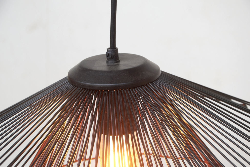 Scalloped Steel Wire Pendant Light by Studio Vastu