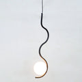 Serpentine Black Metal Opal Globe Pendant by Studio Vastu