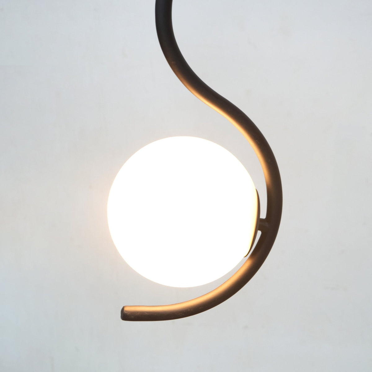 Serpentine Black Metal Opal Globe Pendant by Studio Vastu