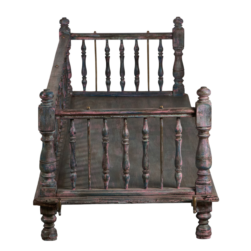 Spindle Wood and Iron Jhula Swing by Studio Vastu