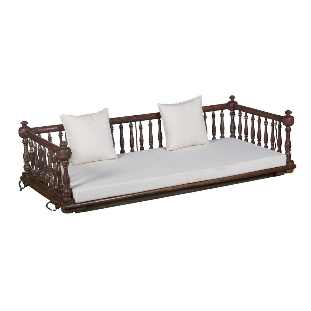 Spindle Wood and Iron Jhula Swing by Studio Vastu