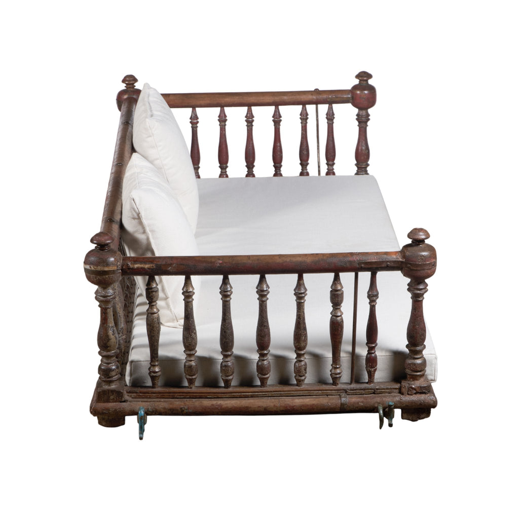Spindle Wood and Iron Jhula Swing by Studio Vastu