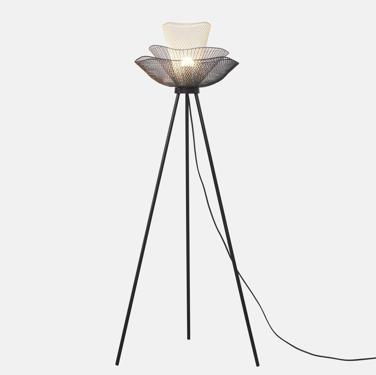 Steel Petal Mesh Floor Lamp by Studio Vastu