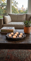 Stone Votive Oil Lamp Tray by Studio Vastu