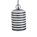Striped Paper Mache Cylinder Pendant by Studio Vastu