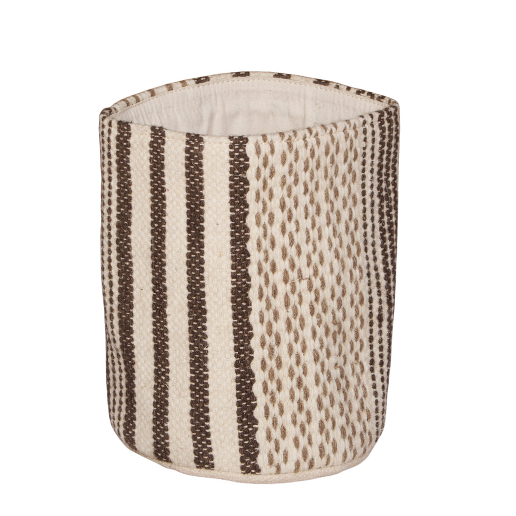 Striped Wool and Cotton Basket by Studio Vastu