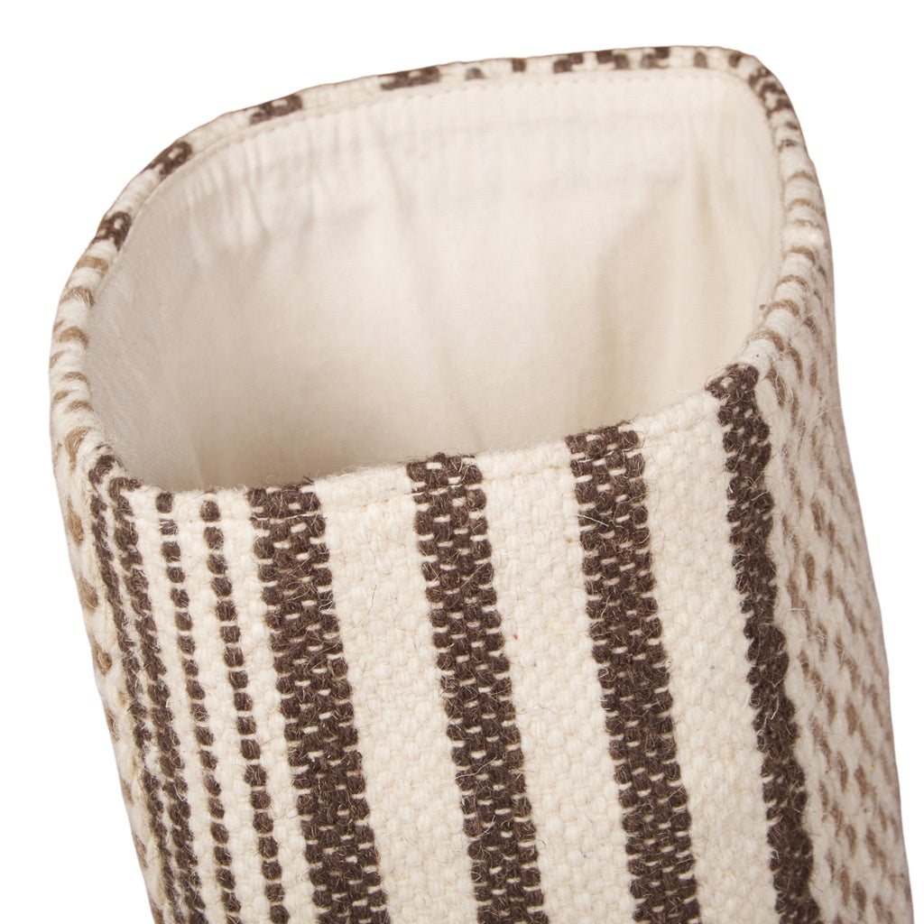 Striped Wool and Cotton Basket by Studio Vastu