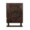 Sunburst Wood Carved Panel on Stand by Studio Vastu