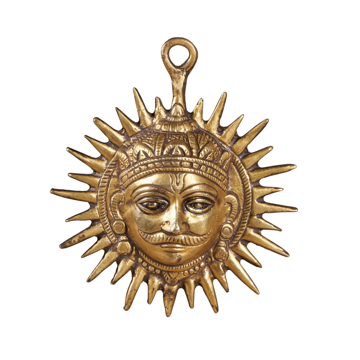 Surya Sun Brass Wall Medallion by Studio Vastu