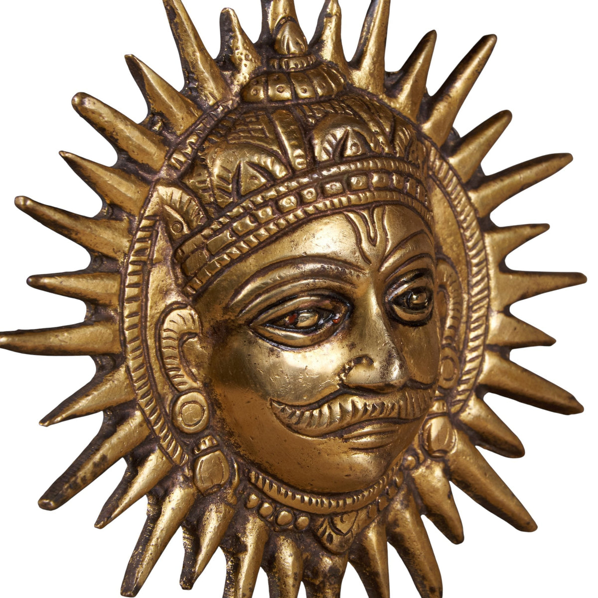 Surya Sun Brass Wall Medallion by Studio Vastu