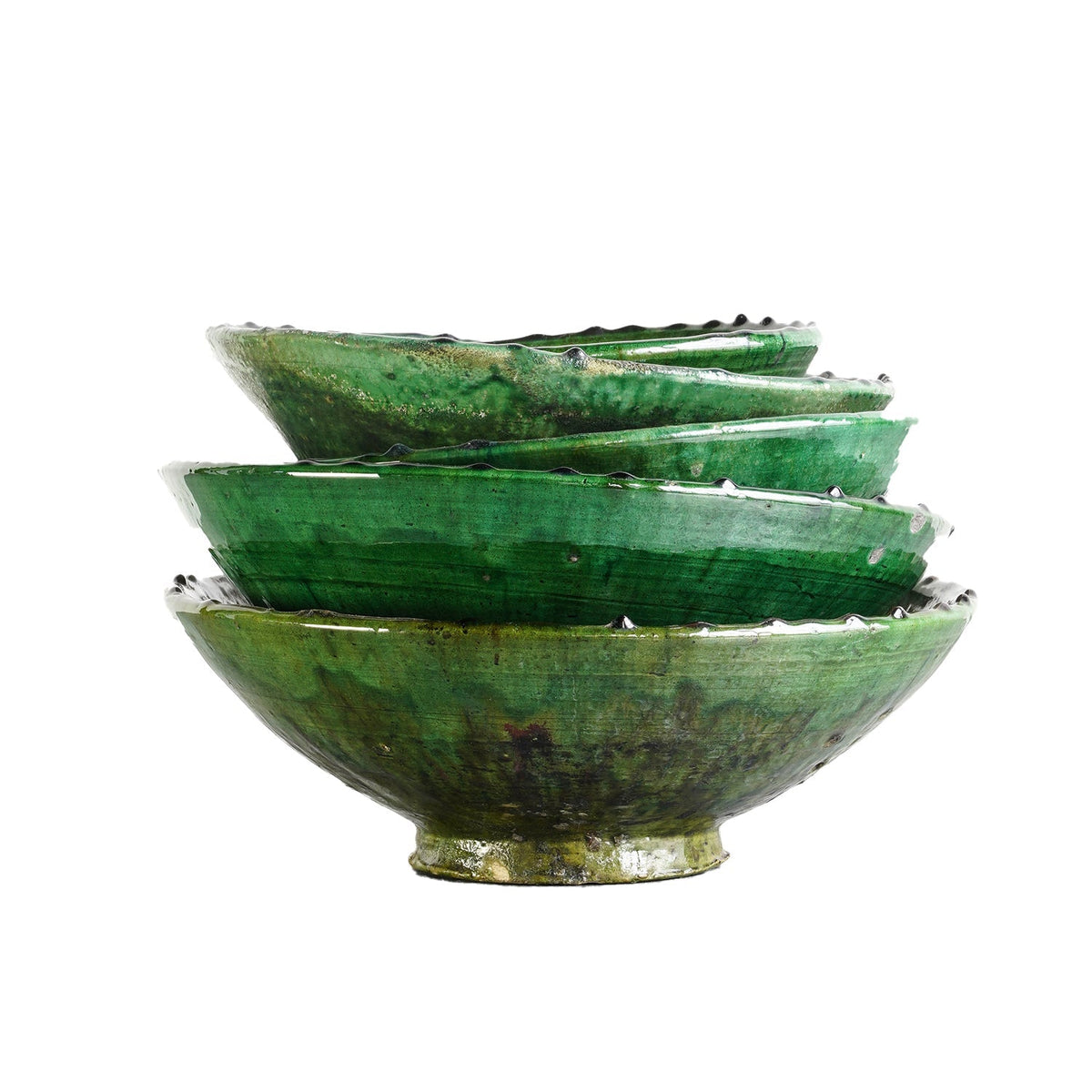 Tamegroute Green Ceramic Bowl by Studio Vastu
