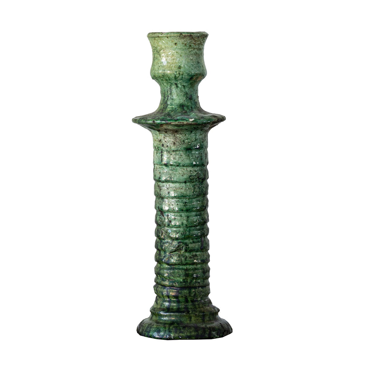 Tamegroute Green Clay Candle Stand by Studio Vastu