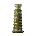 Tamegroute Ribbed Green Candle Stand by Studio Vastu