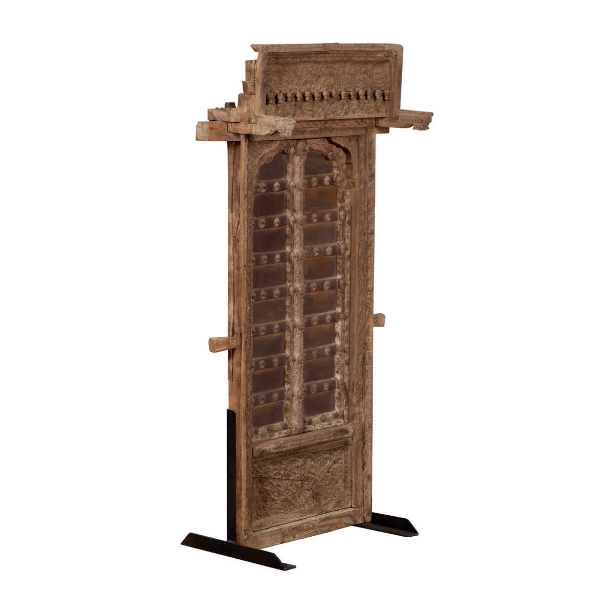 Teak and Iron Studded Haveli Window Frame by Studio Vastu