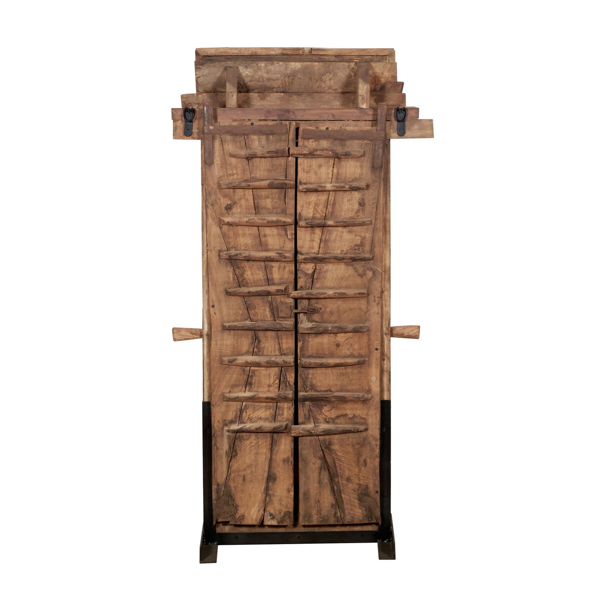 Teak and Iron Studded Haveli Window Frame by Studio Vastu