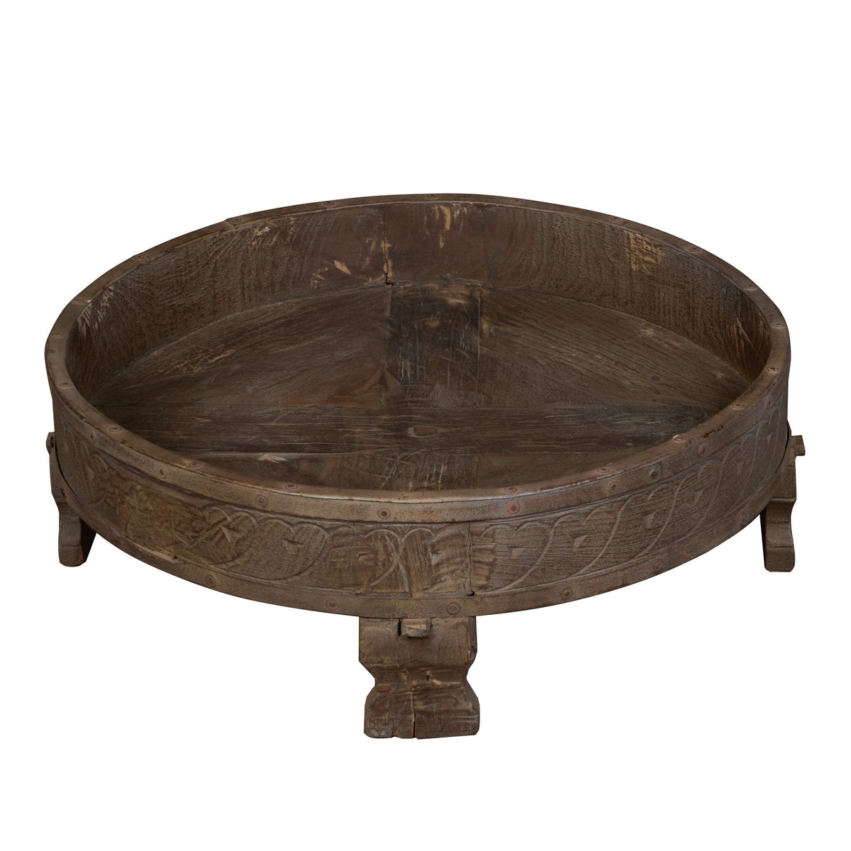 Teak Indian Chakki Table by Studio Vastu