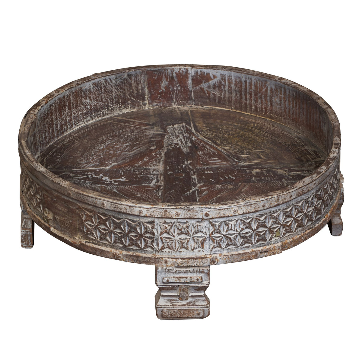 Teak Indian Chakki Table by Studio Vastu