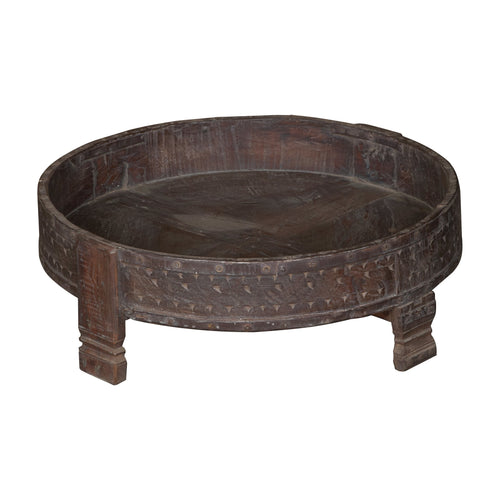 Teak Indian Chakki Table by Studio Vastu