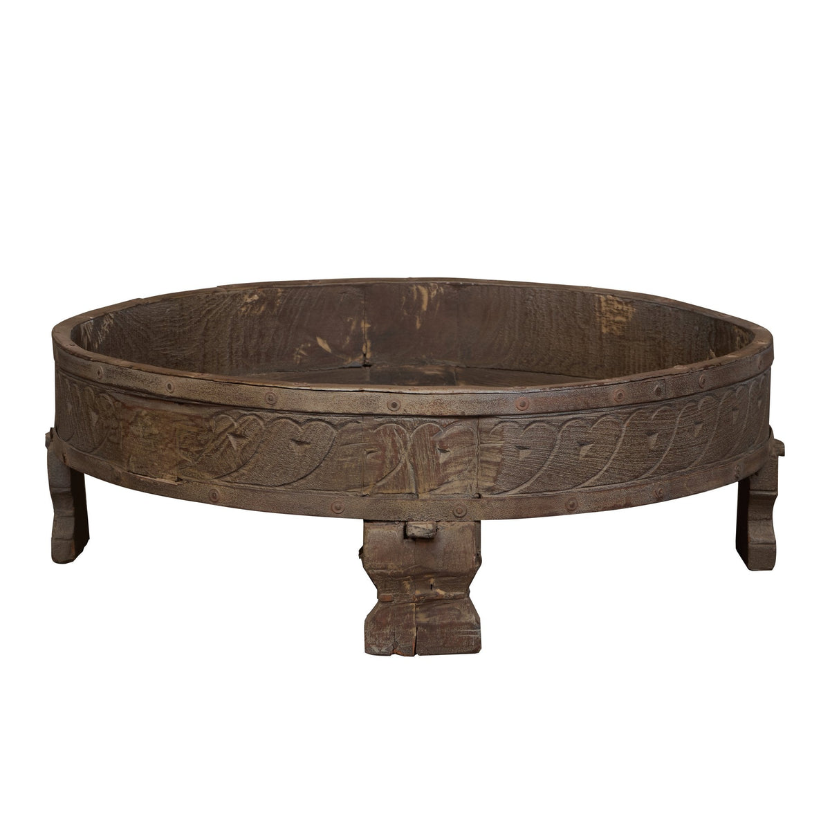 Teak Indian Chakki Table by Studio Vastu