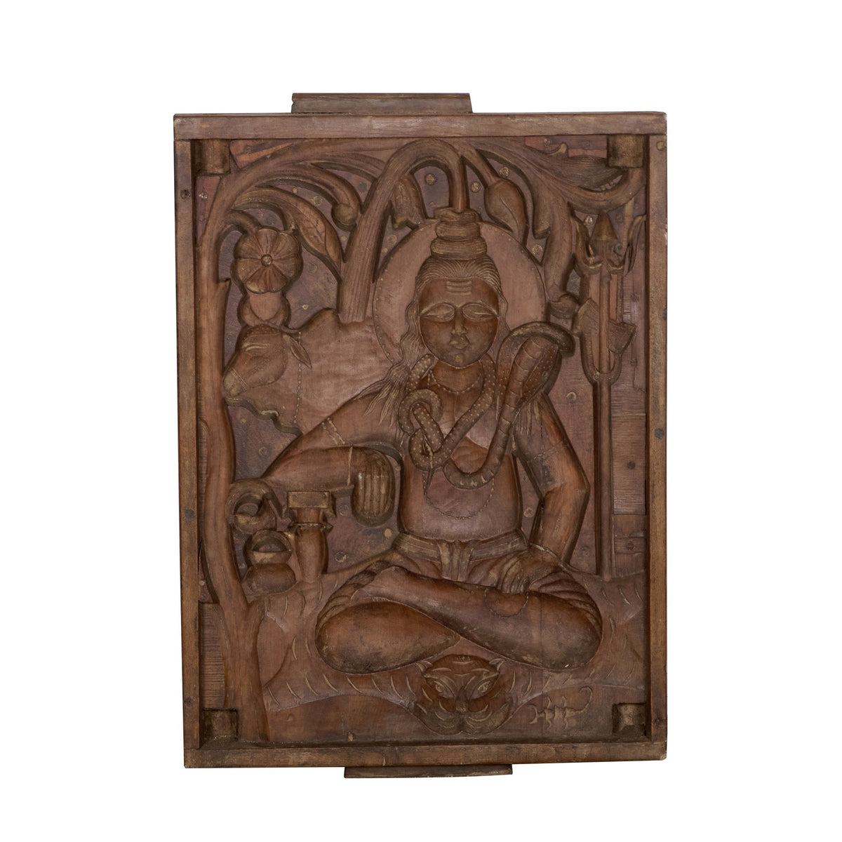 Teak Shiva Relief Printing Mold by Studio Vastu