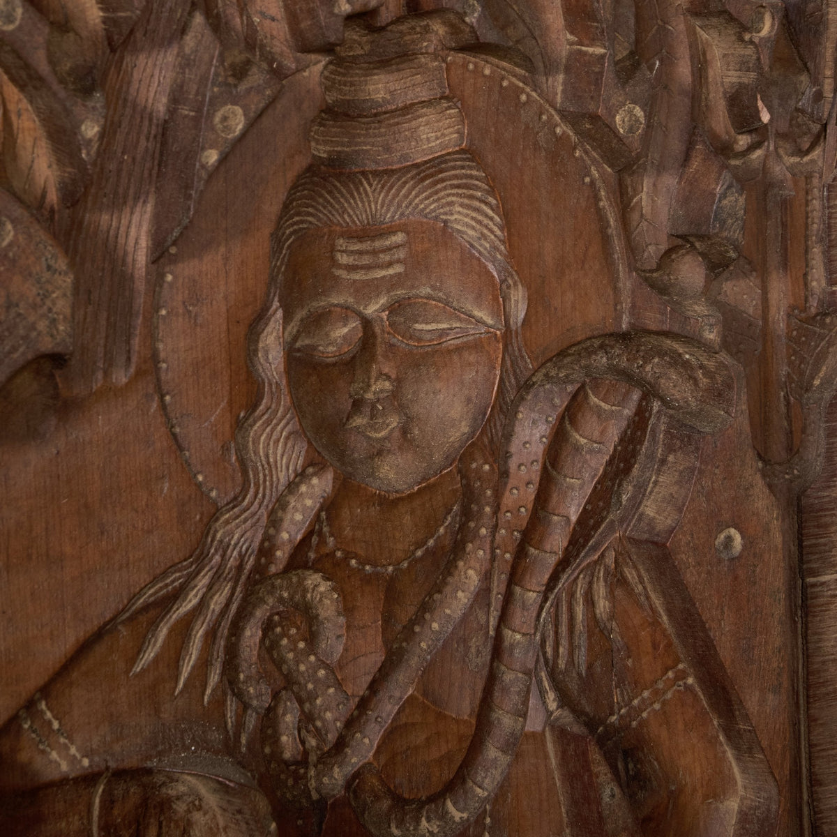 Teak Shiva Relief Printing Mold by Studio Vastu