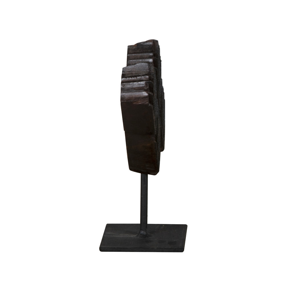Teak Textile Printing Block on Stand by Studio Vastu