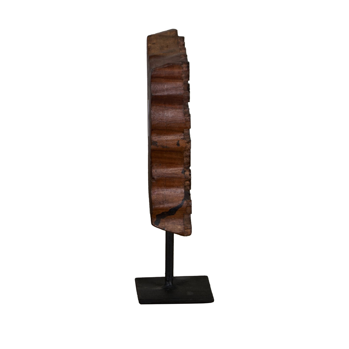 Teak Textile Printing Block on Stand by Studio Vastu