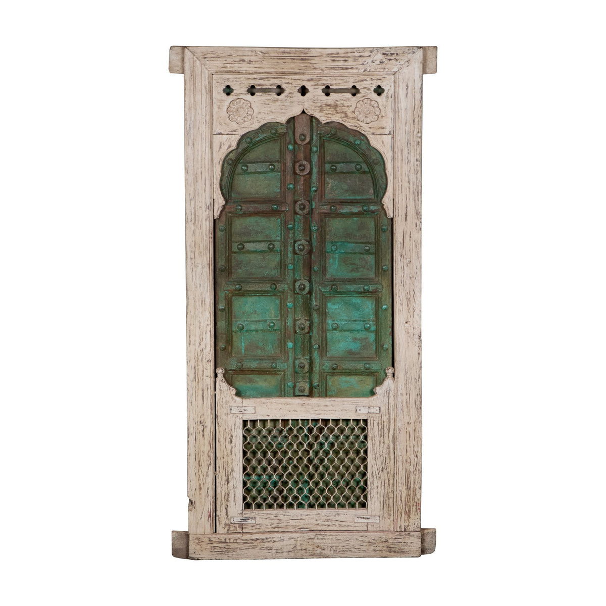 Teal & Whitewashed Jharokha Window by Studio Vastu