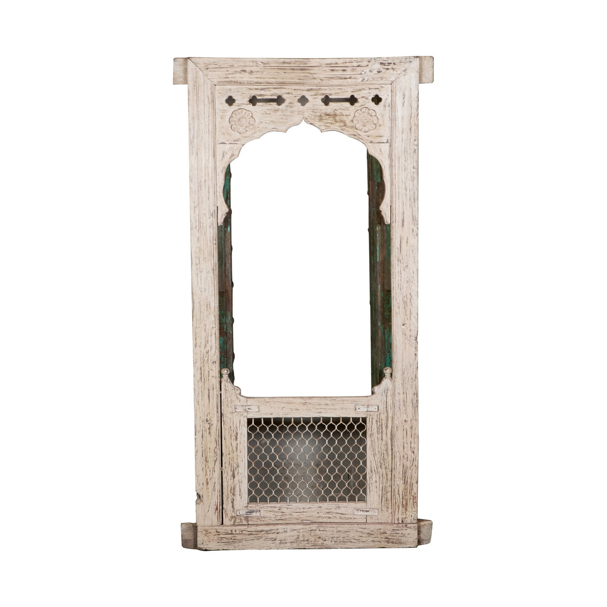 Teal & Whitewashed Jharokha Window by Studio Vastu