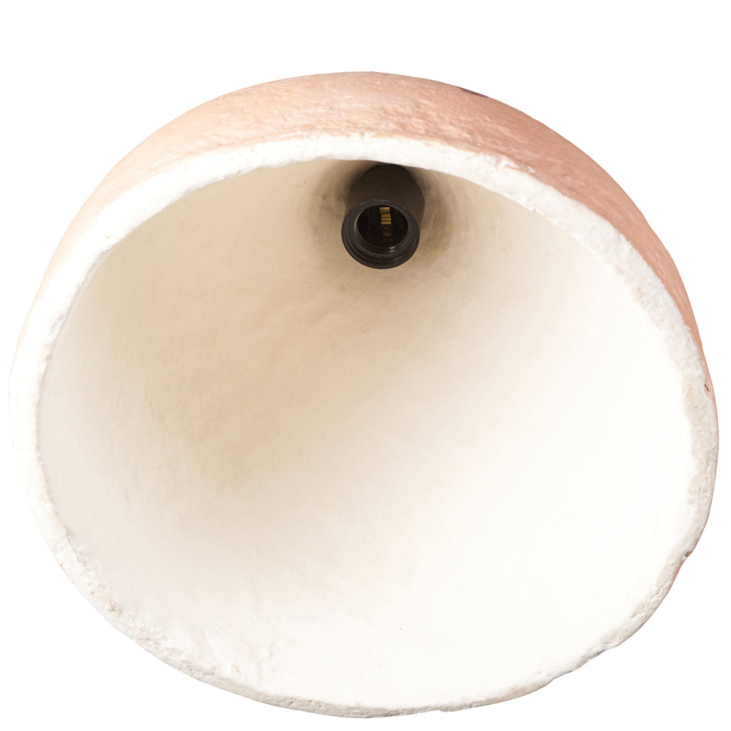 Terracotta Botanical Paper Mache Pendant Light by Studio Vastu