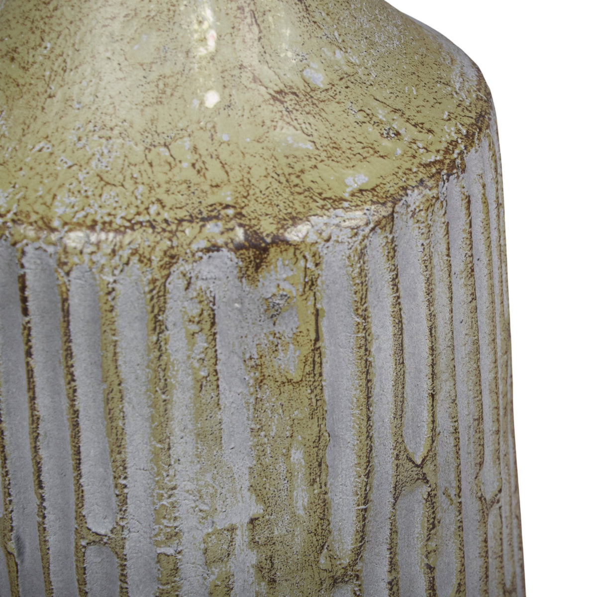 Textured Fluted Paper Mache Table Lamp by Studio Vastu