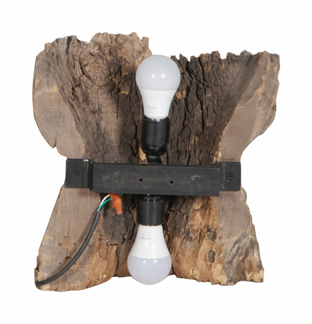 Timber & Iron Wall Sconce by Studio Vastu