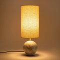 Torronto Marble Orb Linen Table Lamp by Studio Vastu