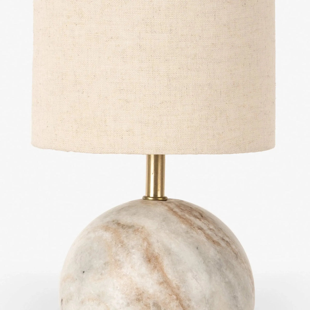 Torronto Marble Orb Linen Table Lamp by Studio Vastu