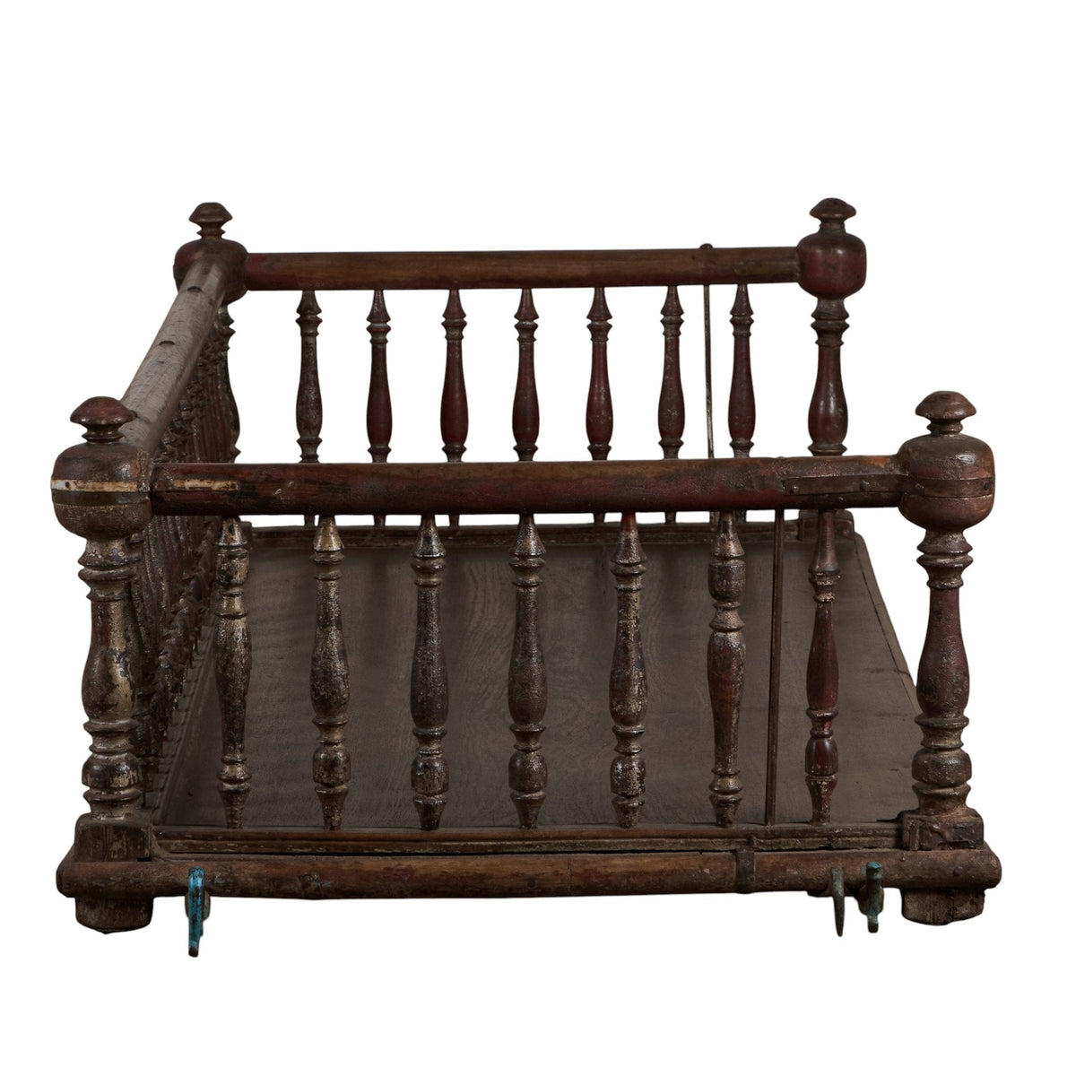 Turned Spindle Indian Wood Jhula Swing by Studio Vastu