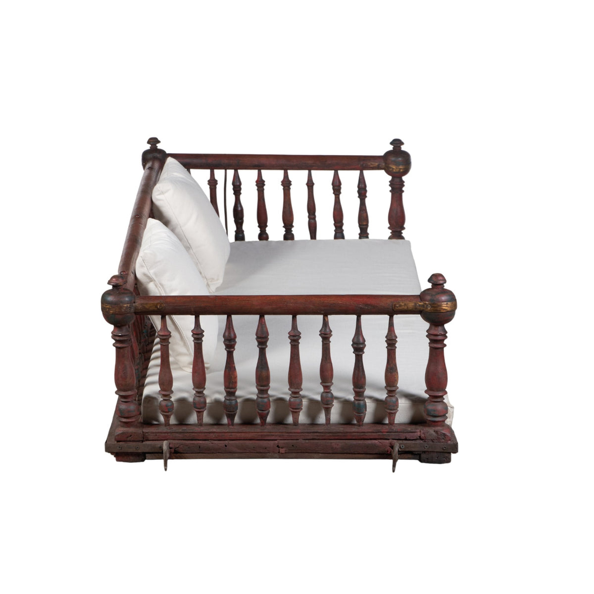 Turned Teak Spindle Jhula Swing by Studio Vastu
