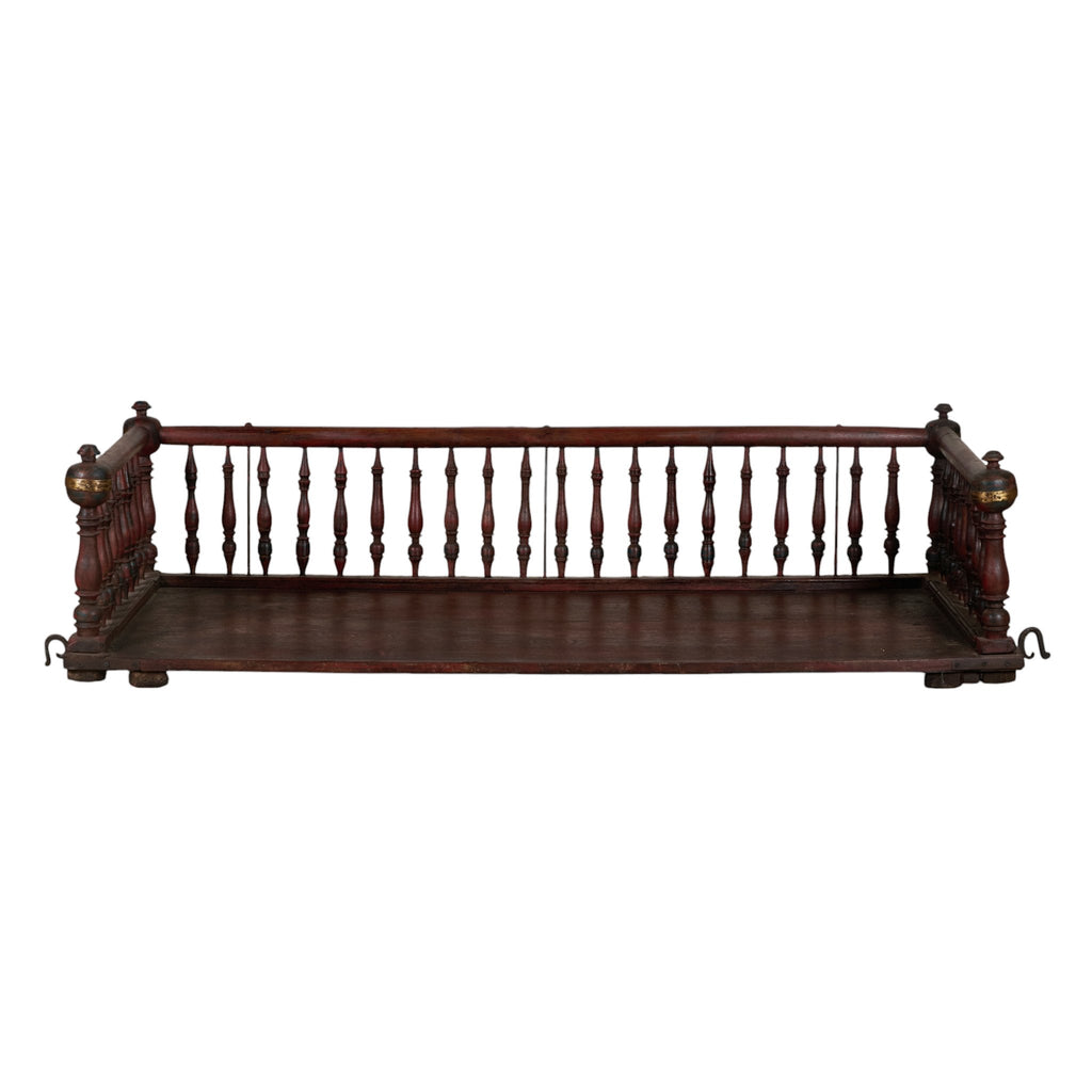Turned Teak Spindle Jhula Swing by Studio Vastu