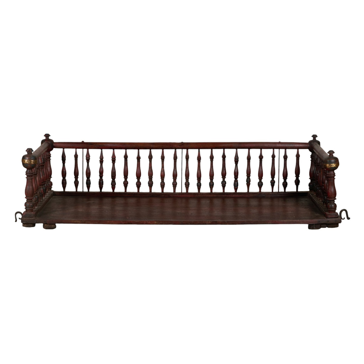 Turned Teak Spindle Jhula Swing by Studio Vastu